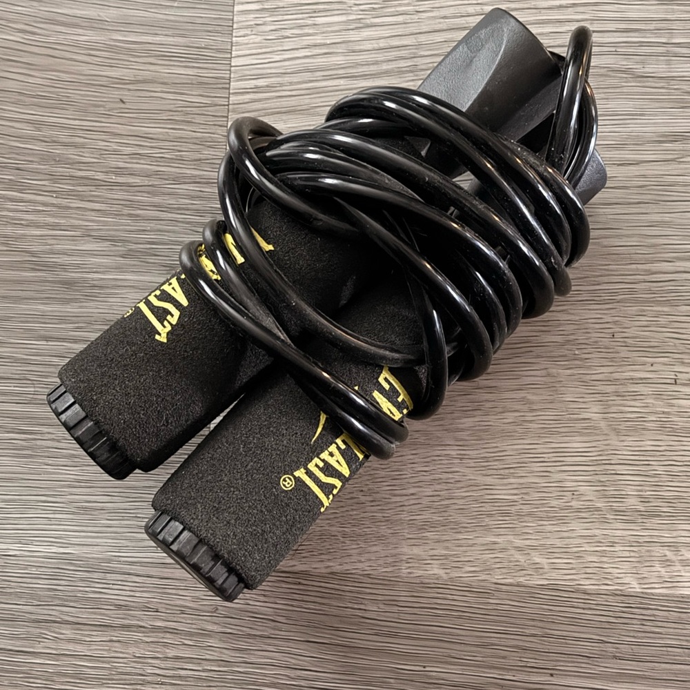 Black Jump Rope with Foam Handles
